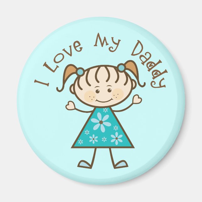 Imán Blue I Love My Daddy Gift (Frente)