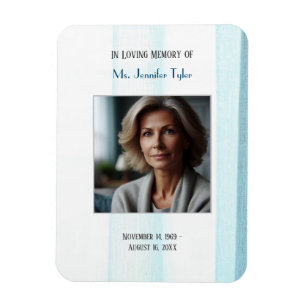 Imán Blue In Love Memory Elegant Funeral Memorial