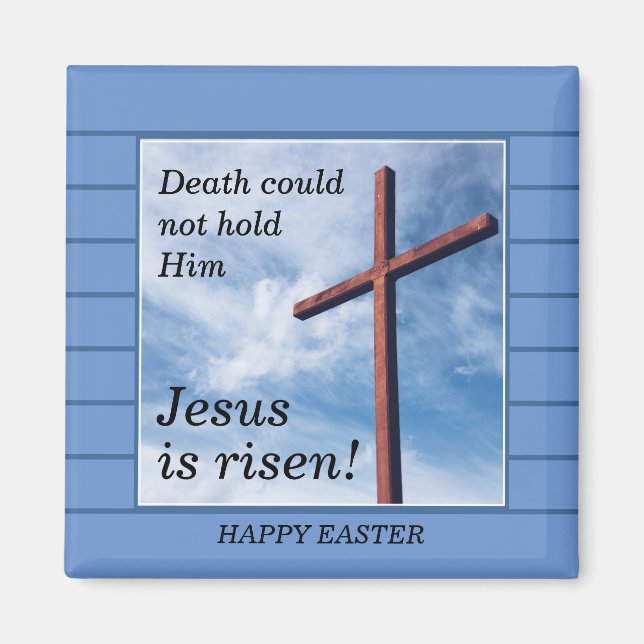 Imán Blue JESUS ES RISEN Easter (Frente)