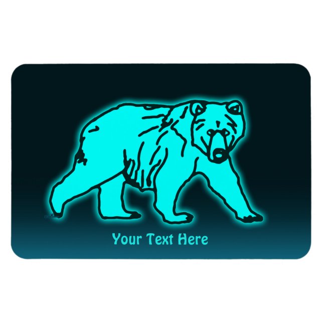 Imán Blue Kodiak Bear (Horizontal)