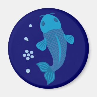 Imán Blue Koi Fish