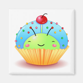 Imán Blue Ladybug Cupcake Magnet