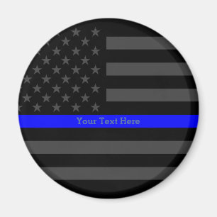 Imán Blue Line fino personalizado redacta la bandera