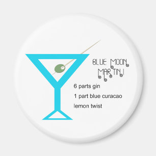 Imán Blue Moon Martini Magnet