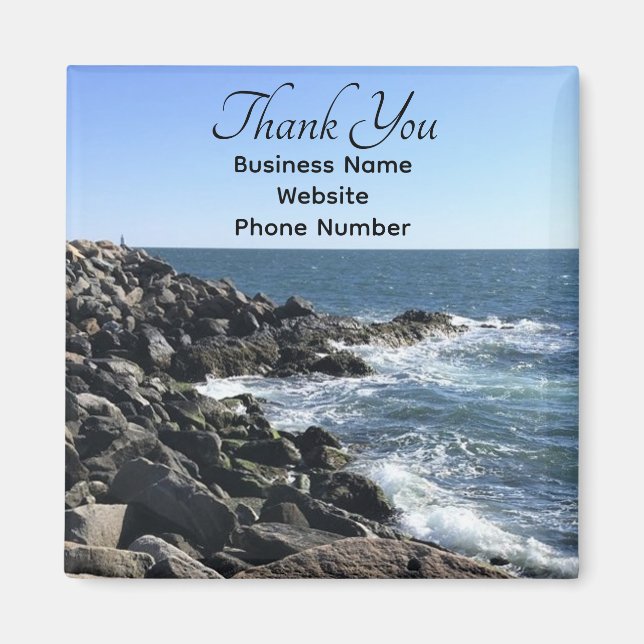 Imán Blue Ocean Photo You Apreciación del Cliente (Frente)