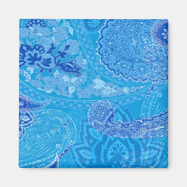 Imán Blue Paisley Magnet (Frente)