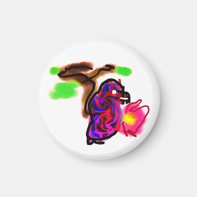 Imán Blue parrot  (Frente)