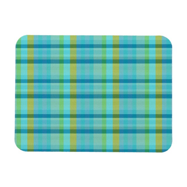 Imán Blue Plaid by Shirley Taylor (Horizontal)