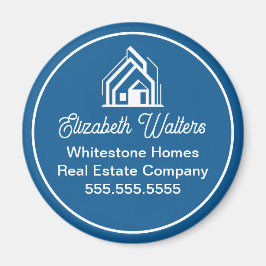 Imán Blue Real Estate Company Elegant Custom Realtor