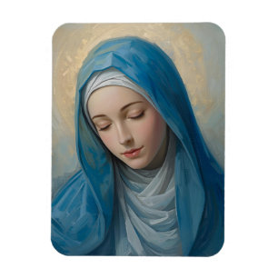 Imán Blue Rgin Mary Sympathy Refrigerador plegado