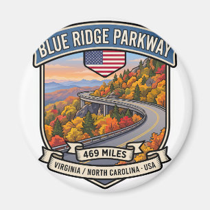 Imán Blue Ridge Parkway Carretera Escénica de los Apala
