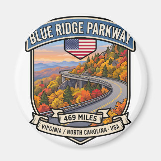 Imán Blue Ridge Parkway Carretera Escénica de los Apala