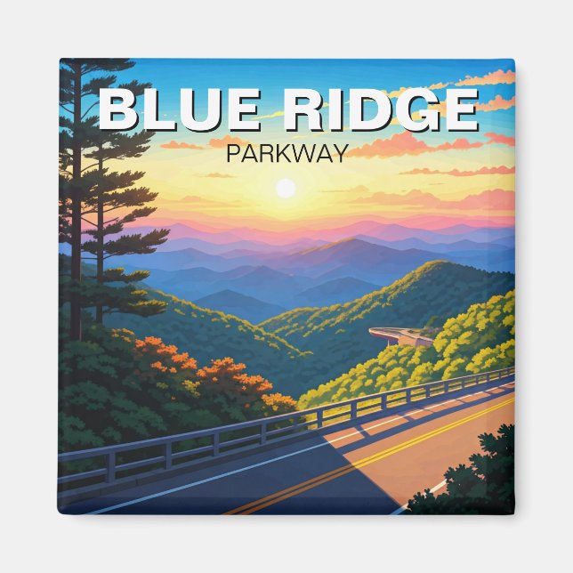Imán Blue Ridge Parkway Travel (Frente)