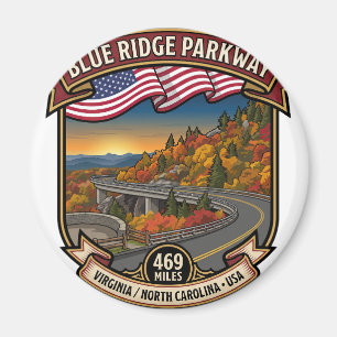 Imán Blue Ridge Parkway Virginia Mountain Drive