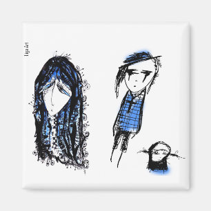 Imán Blue sad people