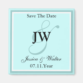 Imán Blue Save The Date Magnet