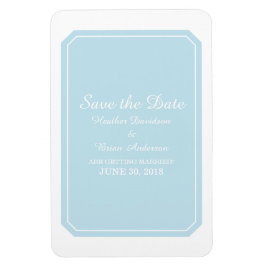 Imán Blue Simply Elegant Save the Date