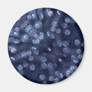Imán Blue Sparkle Bokeh Lights