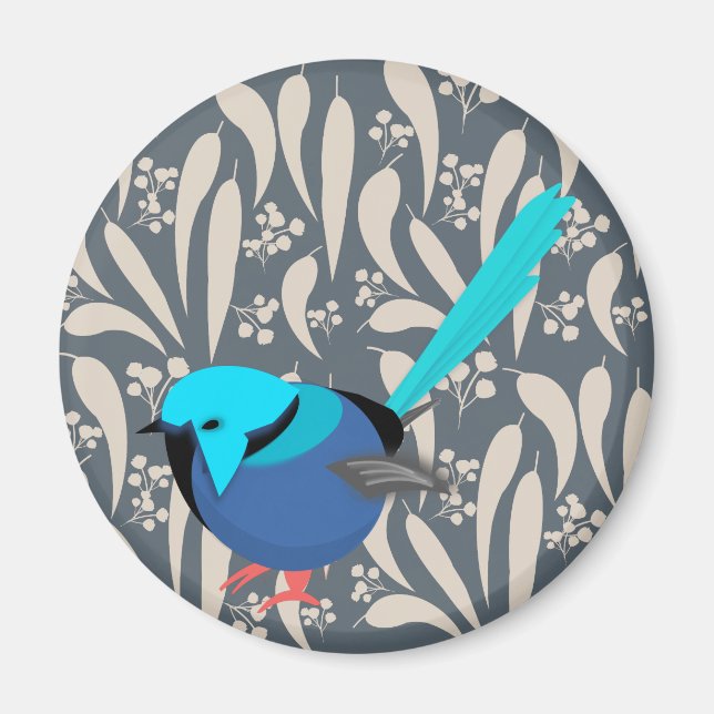 Imán Blue Splendid Fairy Wren (Frente)