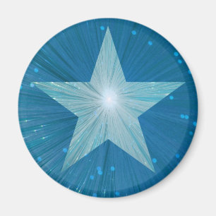 Imán Blue Star fridge magnet round