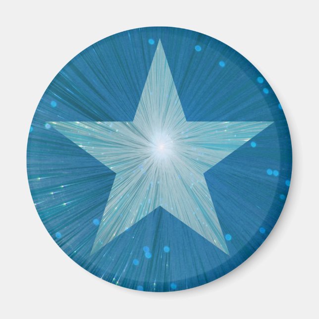 Imán Blue Star fridge magnet round (Frente)