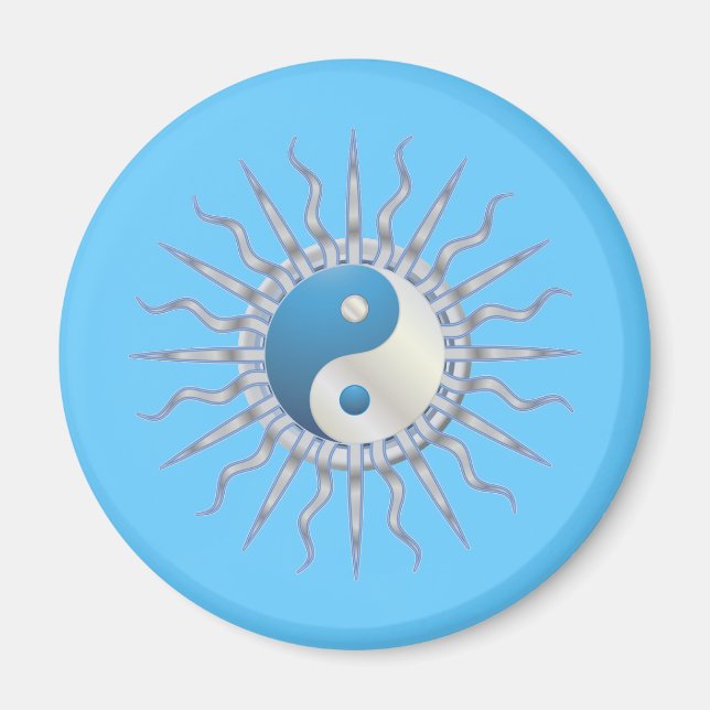 Imán Blue Starburst Yin Yang (Frente)