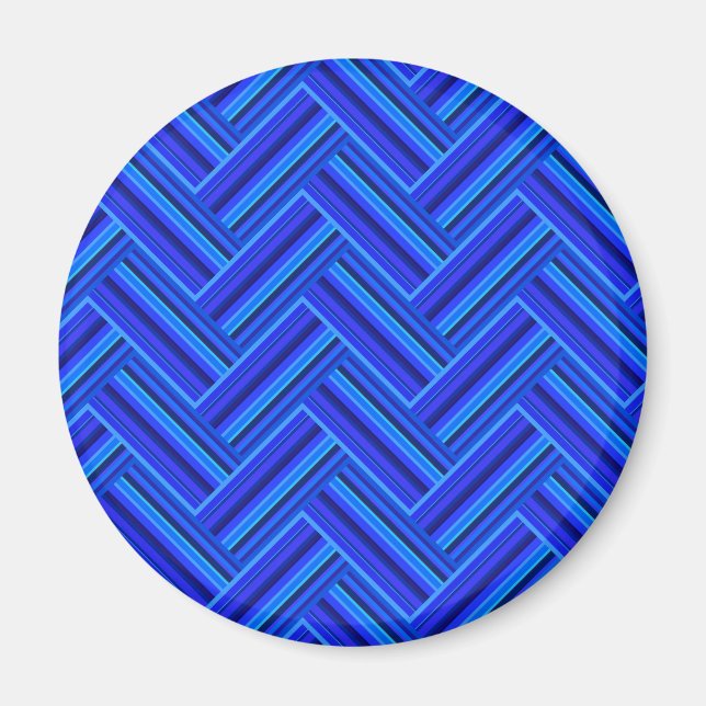 Imán Blue stripes double weave pattern (Frente)