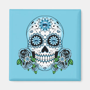 Imán Blue Sugar Skull