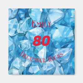 Imán Blue Topaz - Tema del aniversario del cumpleaños d