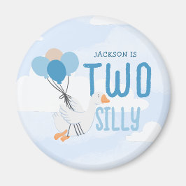 Imán Blue Two Silly Goose Segundo Favor del Partido del