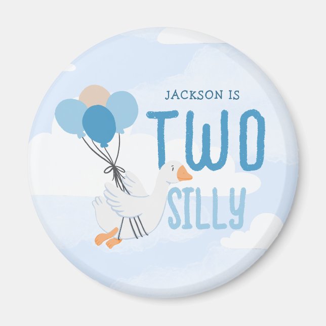 Imán Blue Two Silly Goose Segundo Favor del Partido del (Frente)