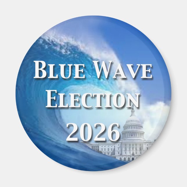 Imán Blue Wave Election 2026 (Frente)
