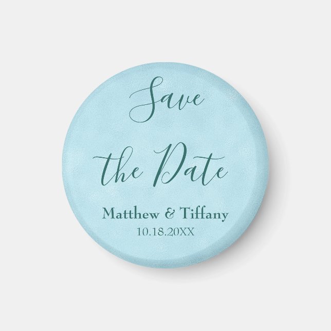 Imán Blue Wedding Save the Date (Frente)