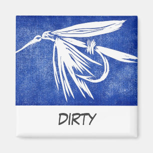 Imán "Blue Wet Fly" Dish Washer Status Magnet