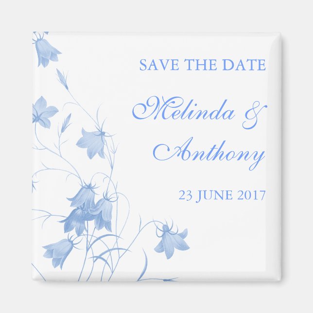 Imán Bluebells - Blue Save the Date (Frente)