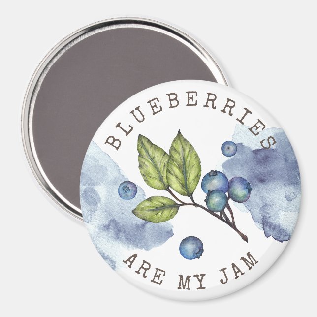 Imán Blueberry Jam Pun (Anverso/Reverso)