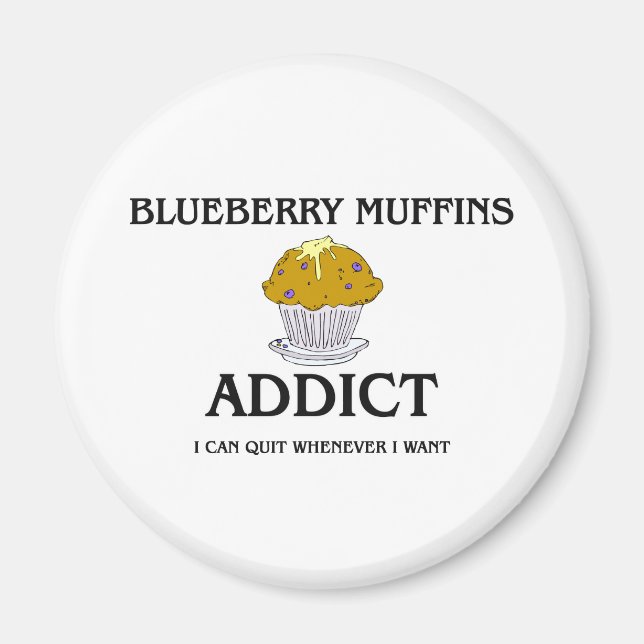 Imán Blueberry Muffins Addict (Frente)