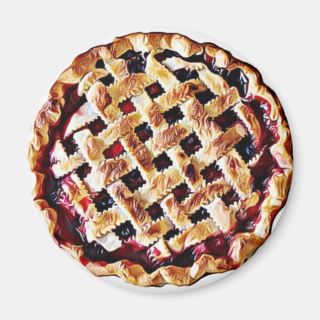 Imán Blueberry Pie Fun Food Magnate (Frente)