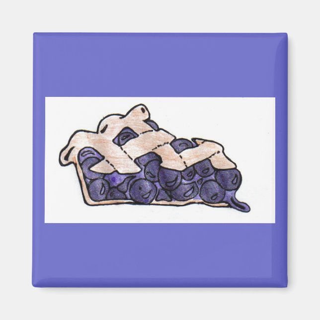 Imán Blueberry Pie Magnet (Frente)