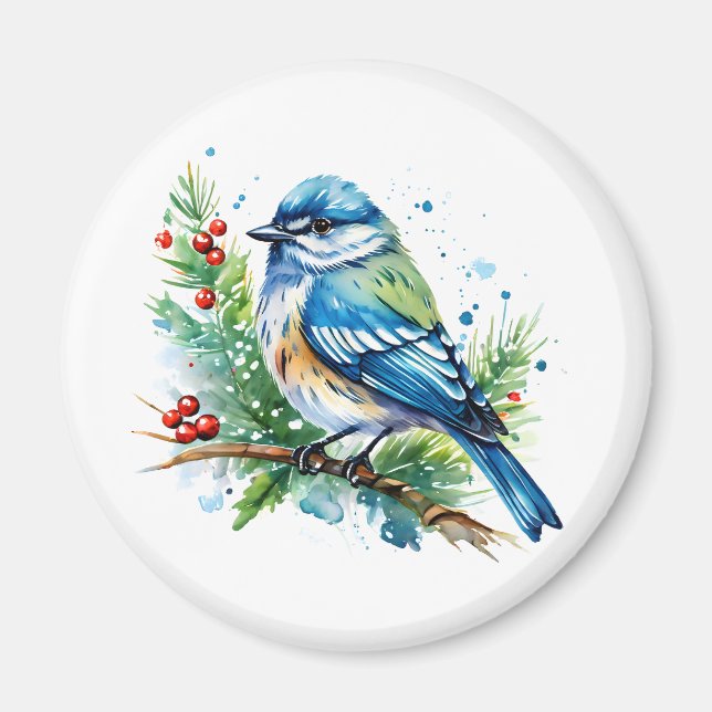Imán Bluebird at Christmas (Frente)