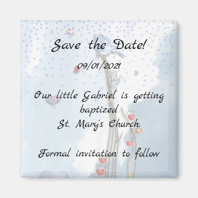 Imán Bluebird Baby Shower (Frente)