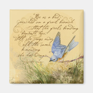 Imán Bluebird en Branch y Victor Hugo cita