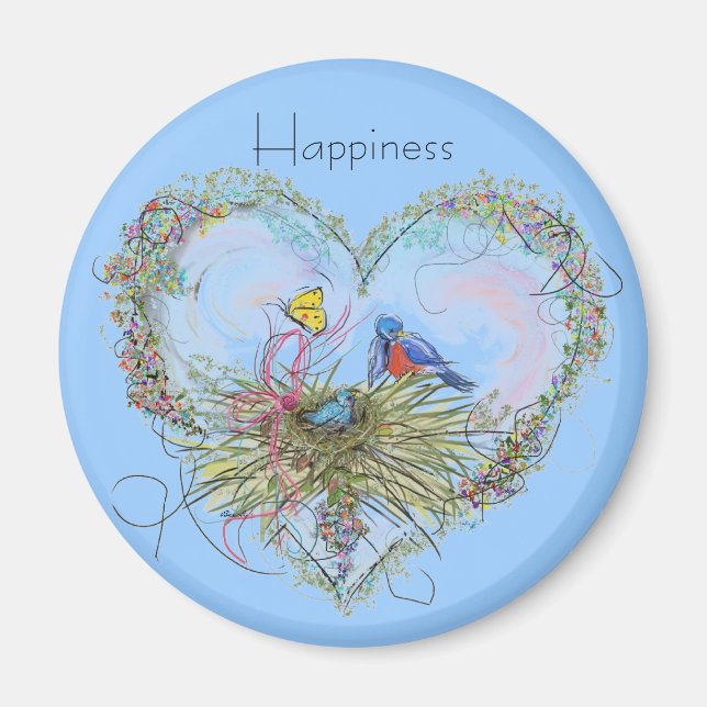 Imán Bluebird Happiness Magnet (Frente)