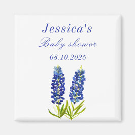 Imán Bluebonnets Floral Azul Texas Chica Bebé ducha