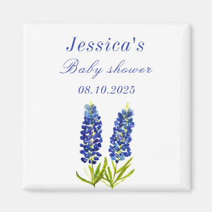 Imán Bluebonnets Floral Azul Texas Chica Bebé ducha