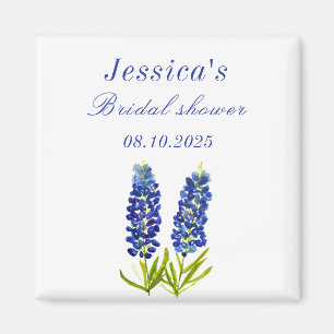 Imán Bluebonnets Floral Azul Texas Ducha de novia