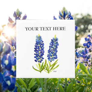 Imán Bluebonnets Texas State Flowe Lupine Watercolor