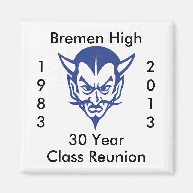 Imán BlueDevil, reunión de clase de 30 años de Bremen (Frente)