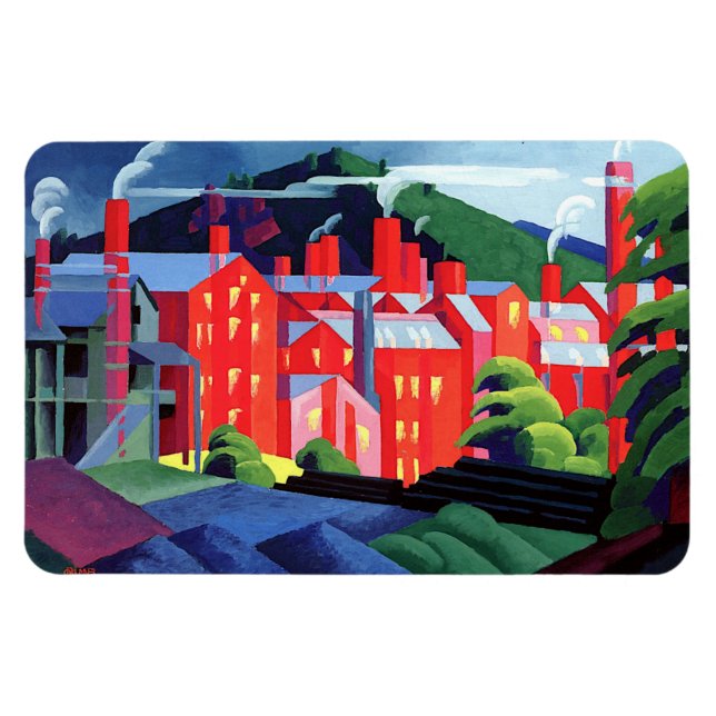 Imán Bluemner - Jersey Silk Mills, arte moderno (Horizontal)