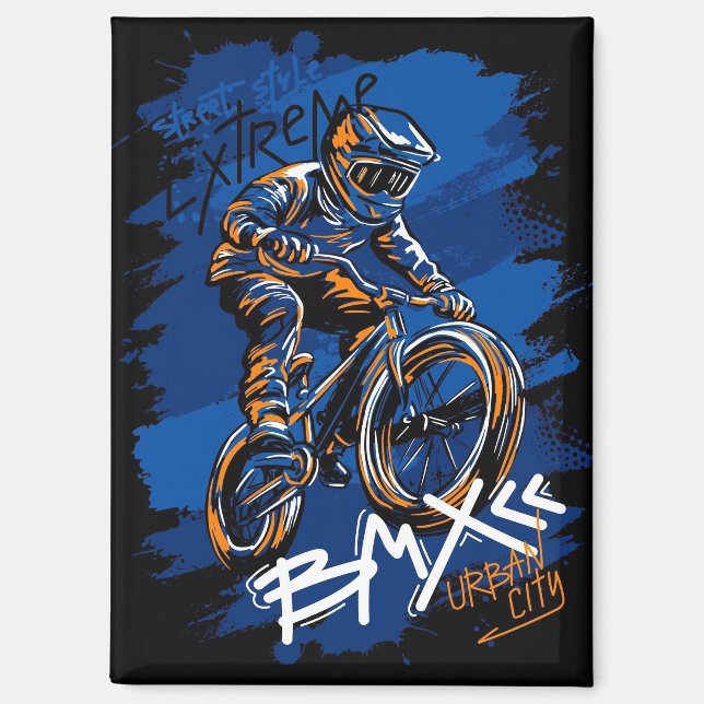 Imán Bmx Bicycle Urban Graffiti streetwear  (Anverso)